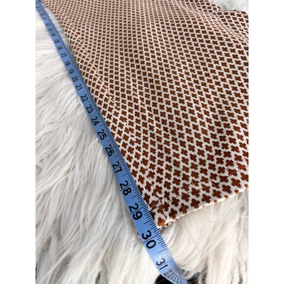 NWT Versona Women's Printed Flat Front Flare Leg Pants Brown Cream Size Large - Picture 10 of 11